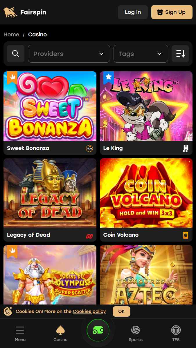 fairspin mobile casino