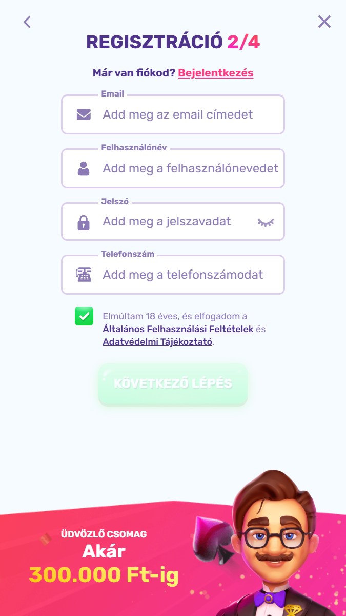 slots palace mobile registration
