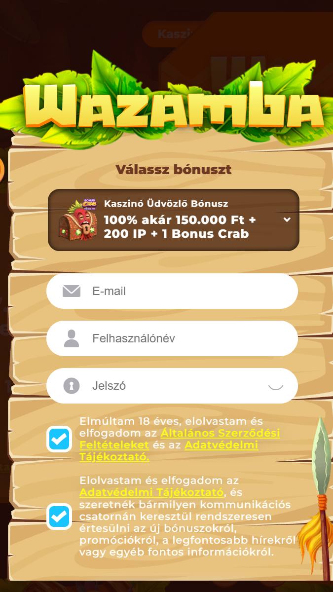 wazamba mobile registration