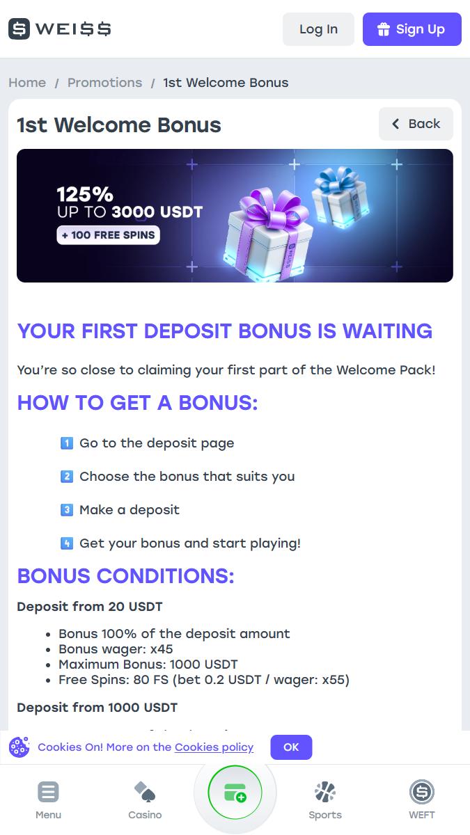 weissbet mobile bonus