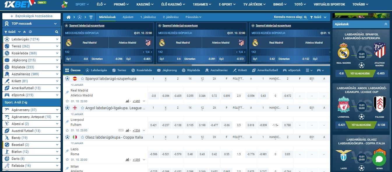 1xBet Sport Betting HU