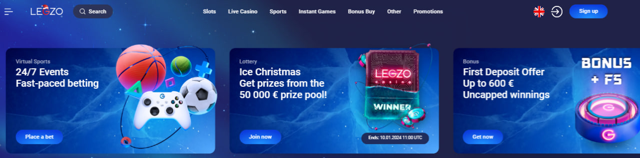 Legzo Casino bonus