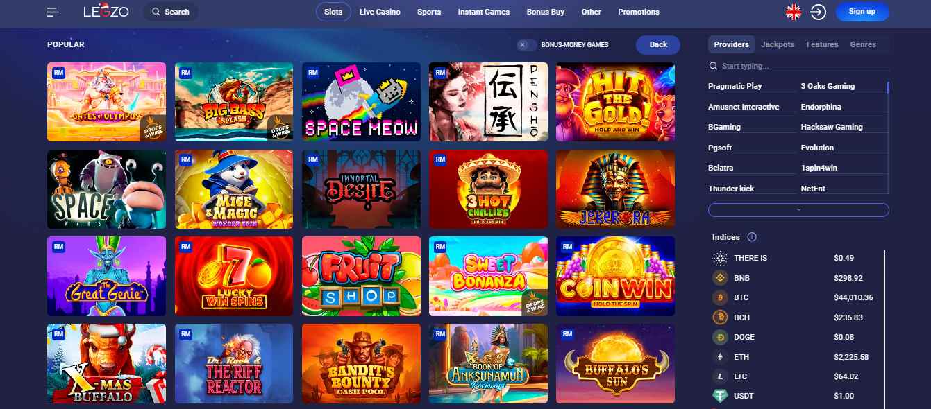 Legzo Casino Games