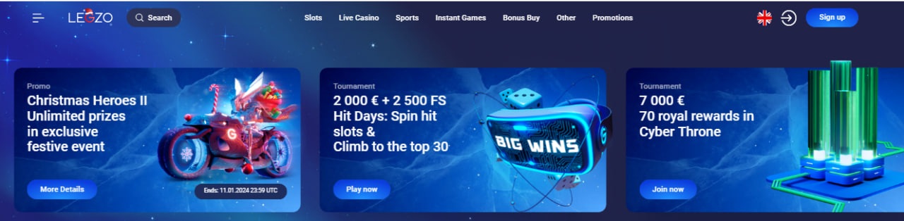 Legzo Casino bonuses