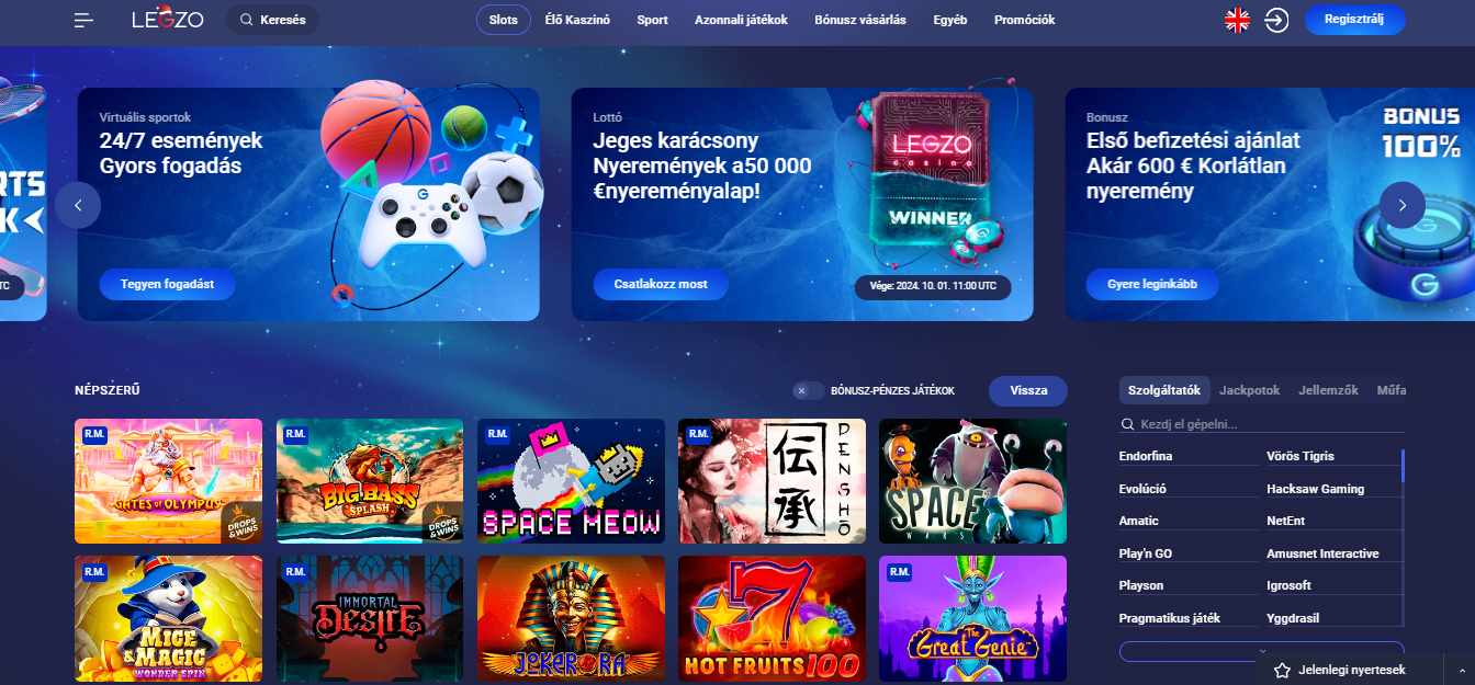 Legzo Casino Mane Page