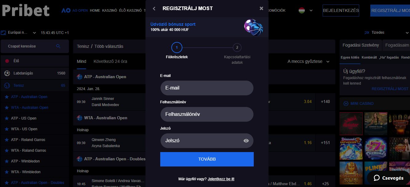 Pribet Sport Betting Registration, sportfogadasok.net