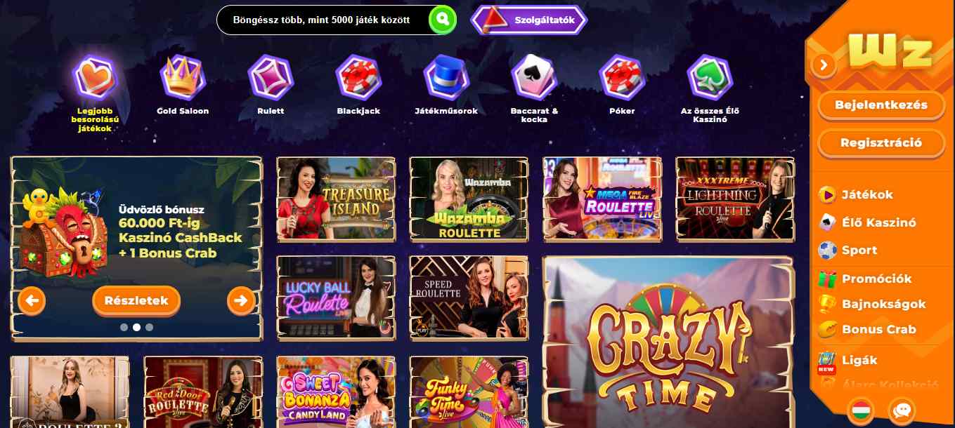 Wazamba Live casino Hungary