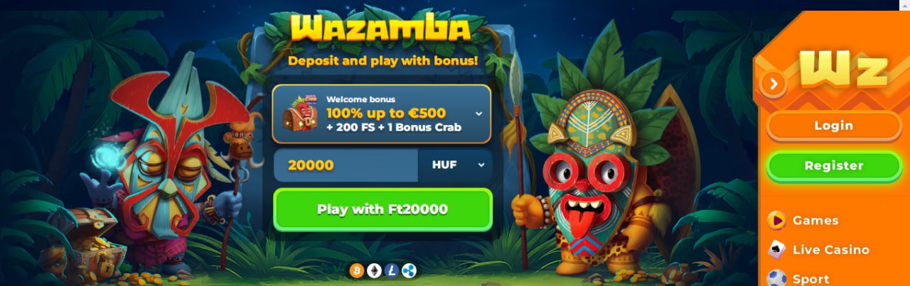 Wazamba welcome bonus