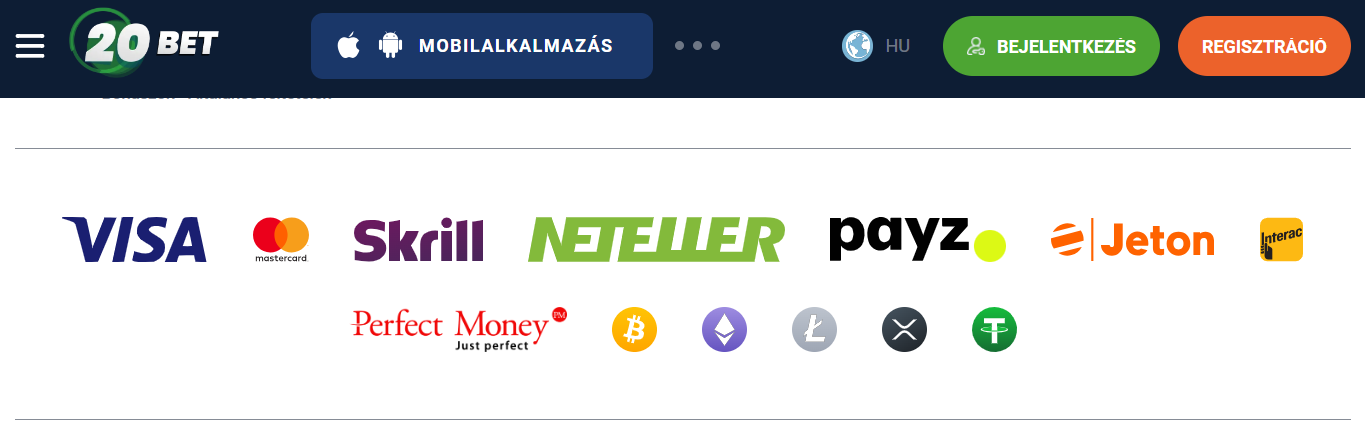 20Bet Paymens, sportfogadasok.net