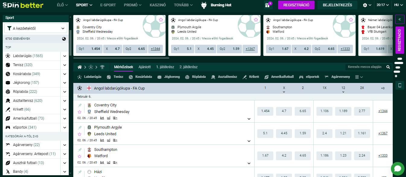 SpinBetter Sport Betting Hungary, sportfogadasok.net