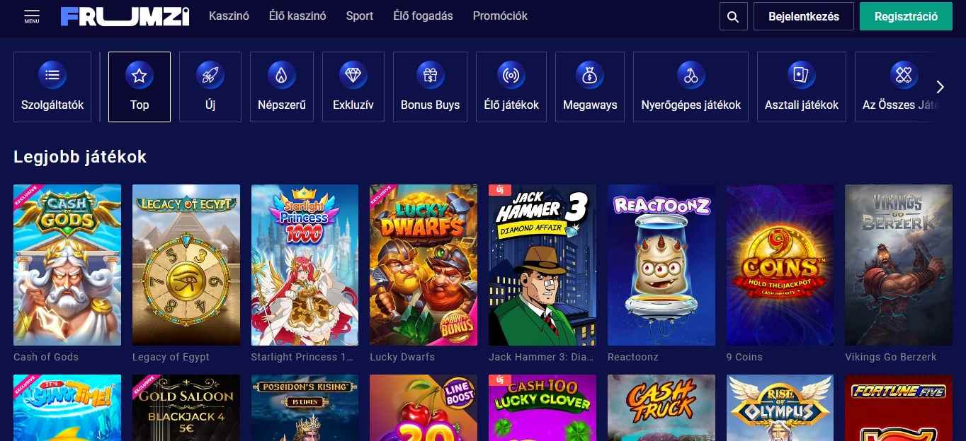Frumzi Kaszinó játékok, sportfogadasok.net