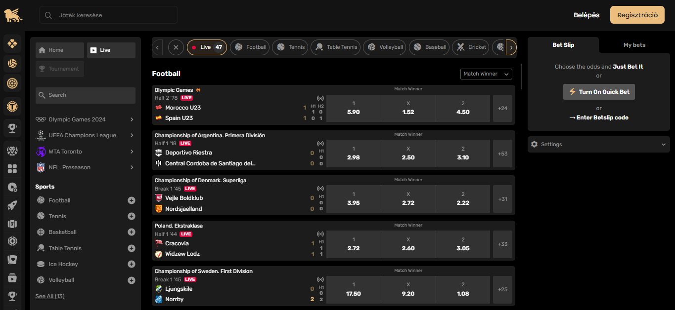 Fairspin Live sport betting, sportfogadasok.net