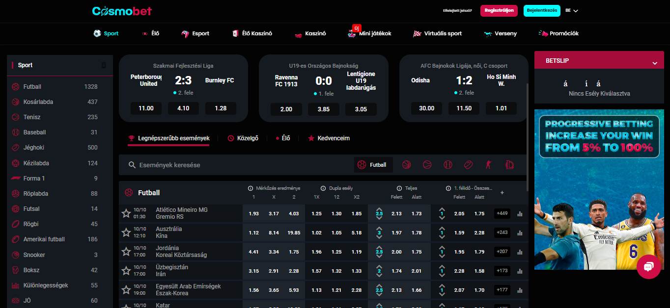 Cosmobet Bookmaker Sport Betting,, sportfogadasok.net