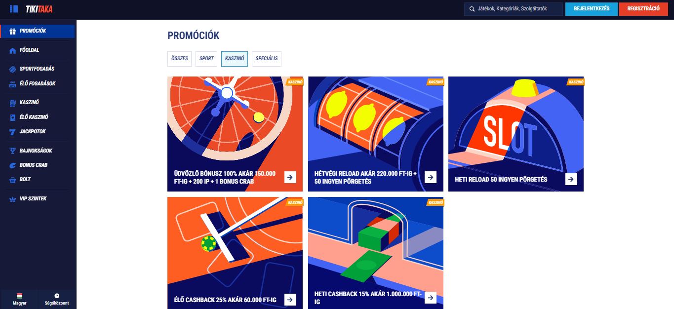 TikiTaka Casino Bonuses, sportfogadasok.net