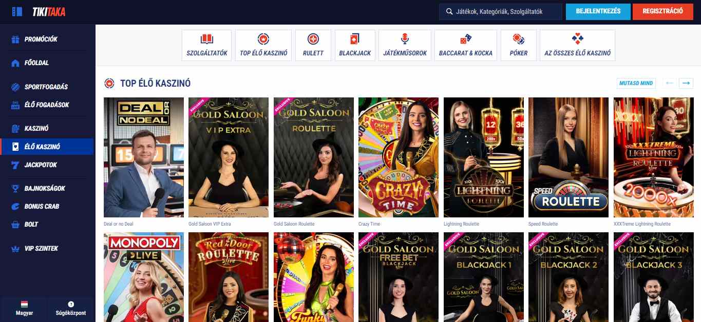 TikiTaka Live Casino Game, sportfogadasok.net