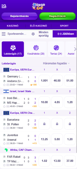 Élő fogadás mobile