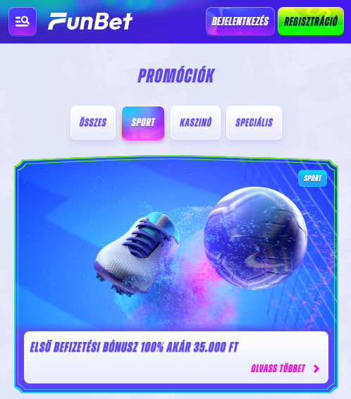 Funbet Bónuszok és promóciók