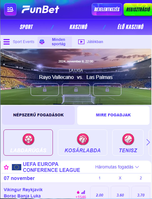 Funbet Élő fogadás