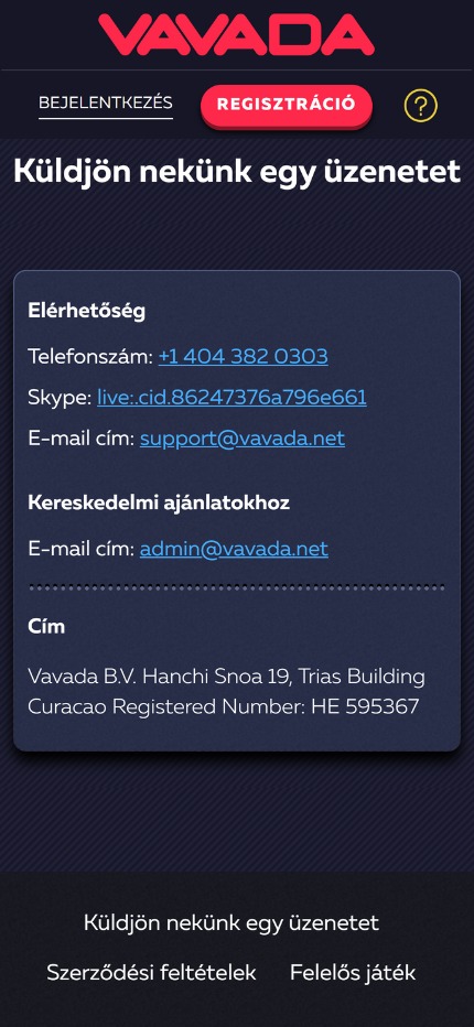 Vavada Ügyfélszolgálat (mobile), sportfogadasok.net