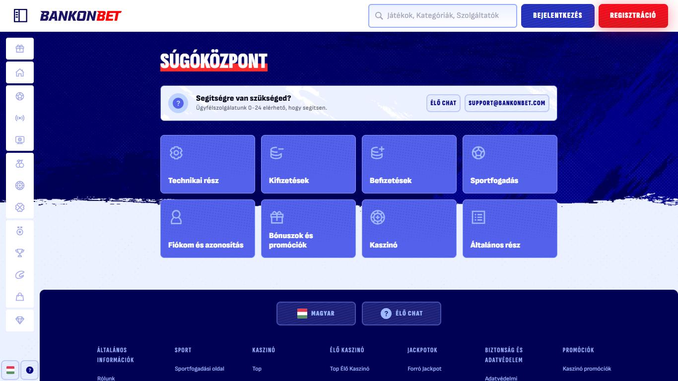 Bankonbet Help center Hungary), sportfogadasok.net