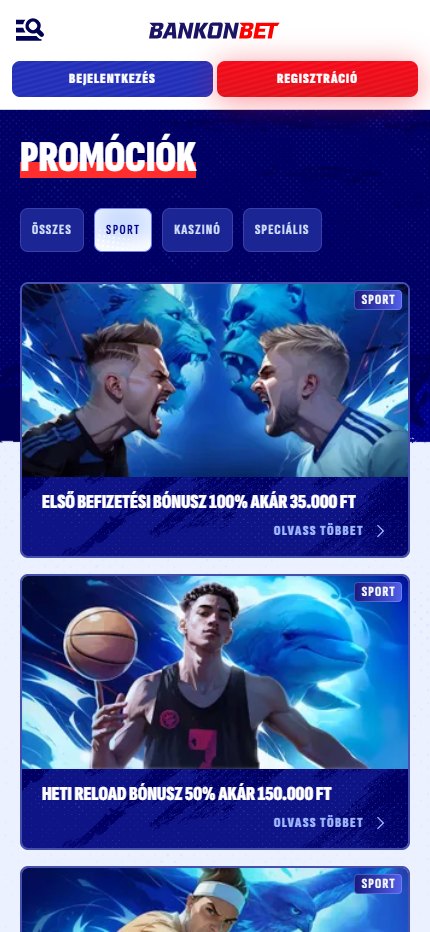 Bankonbet Sport Betting Bonuses Hungary (mobile screen), sportfogadasok.net