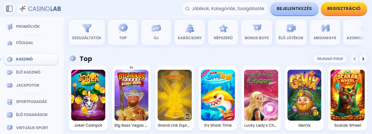 Casinolab bőséges