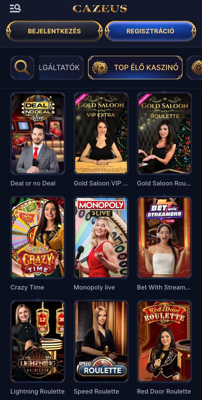 cazeus live games mobile