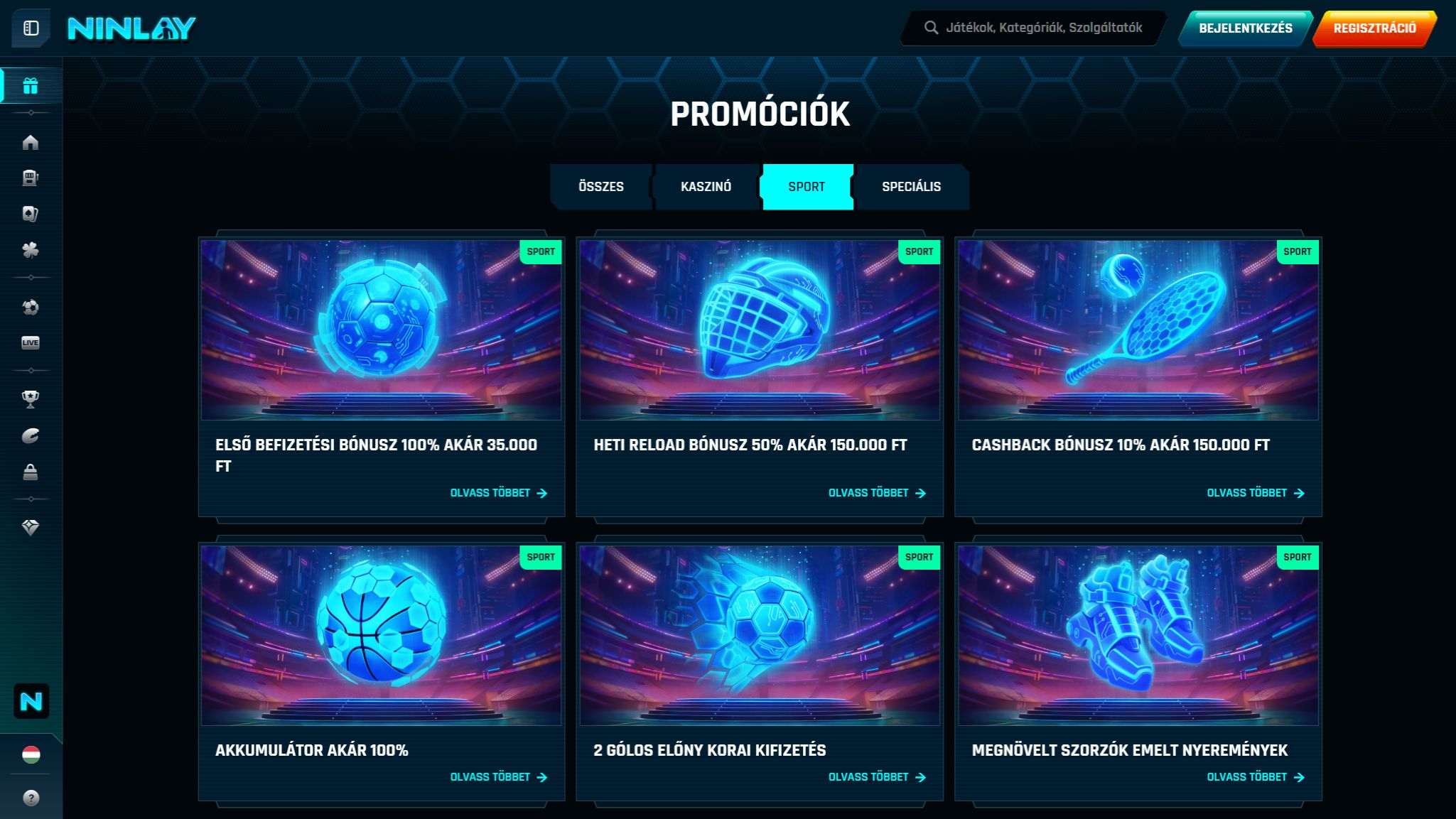 Ninlay Bookmaker Sport Bonuses Hungary, sportsbook.tv