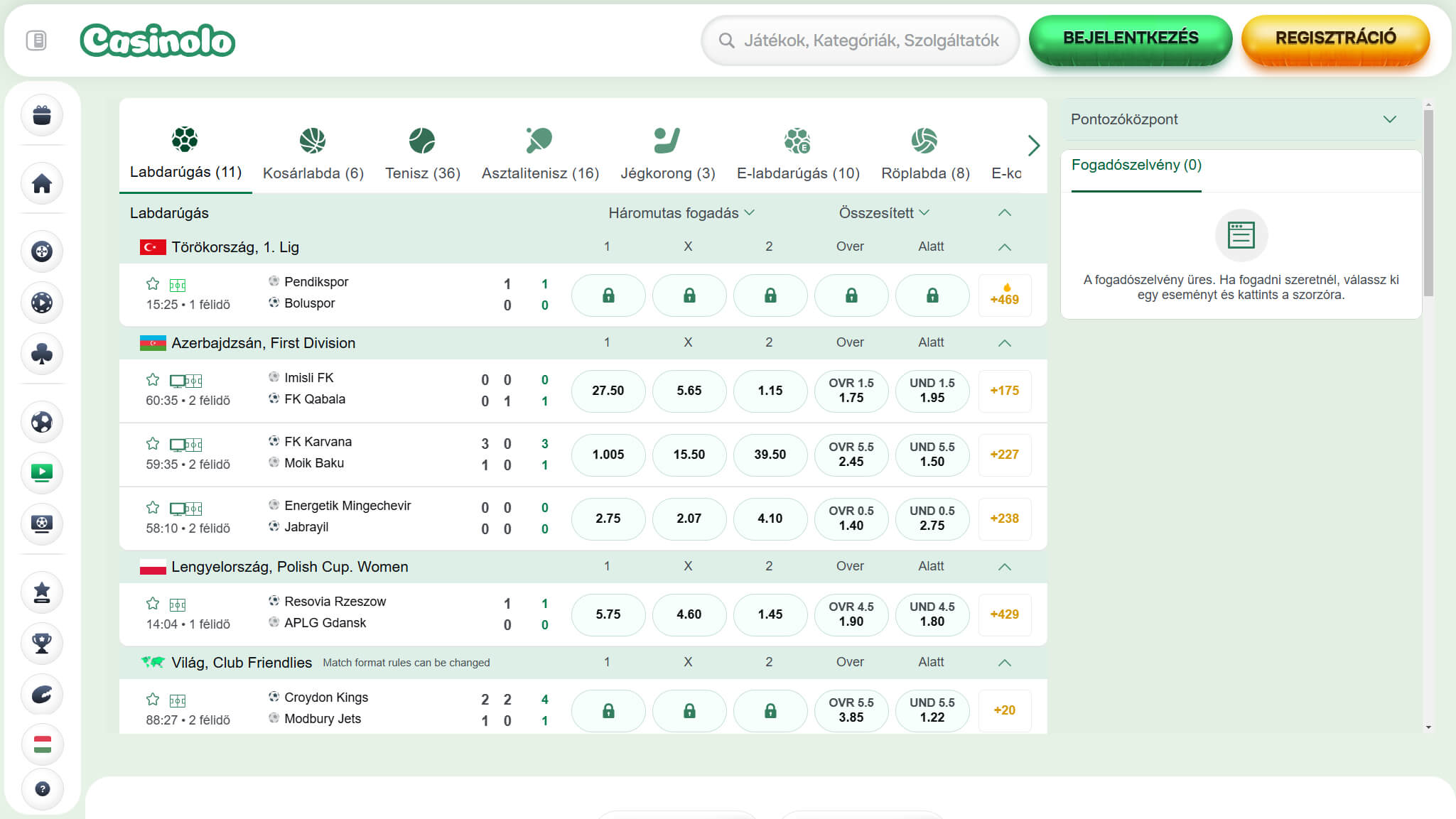 Casinolo Live Sport Betting Hungary, sportfogadasok.net