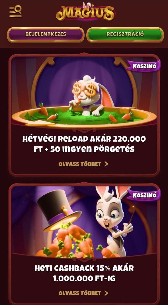 Magius kaszinó Bónuszok