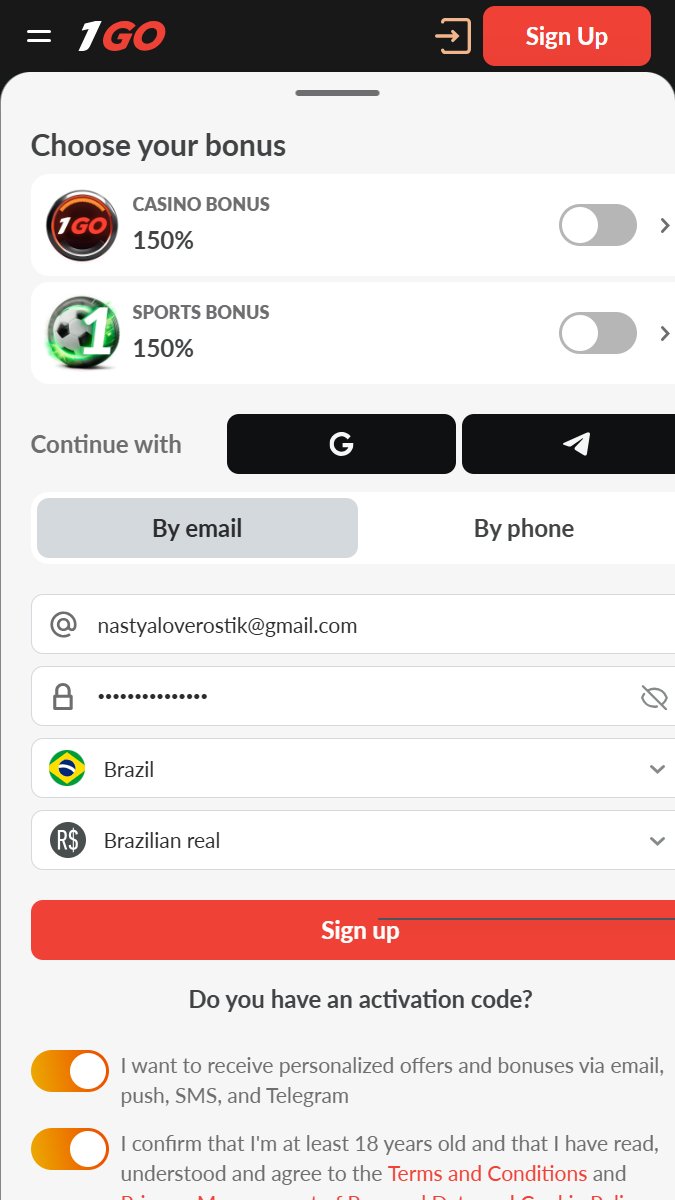 1go Mobile Registration