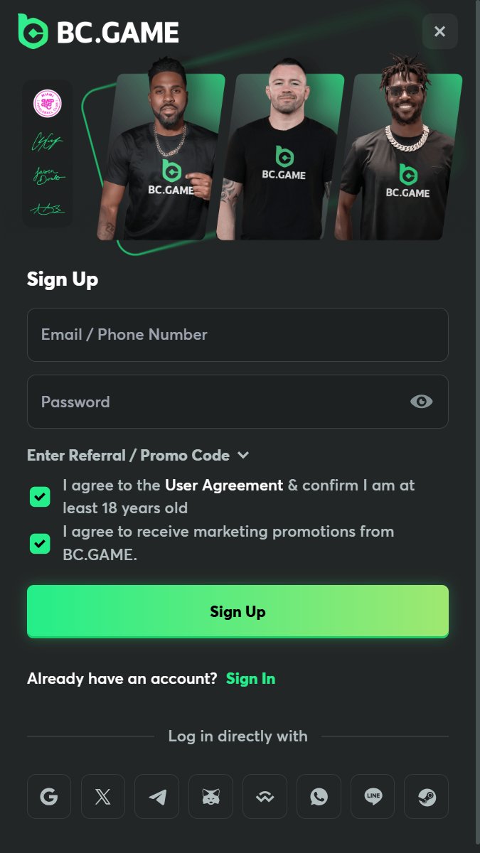 BCGame-Mobile-Registration