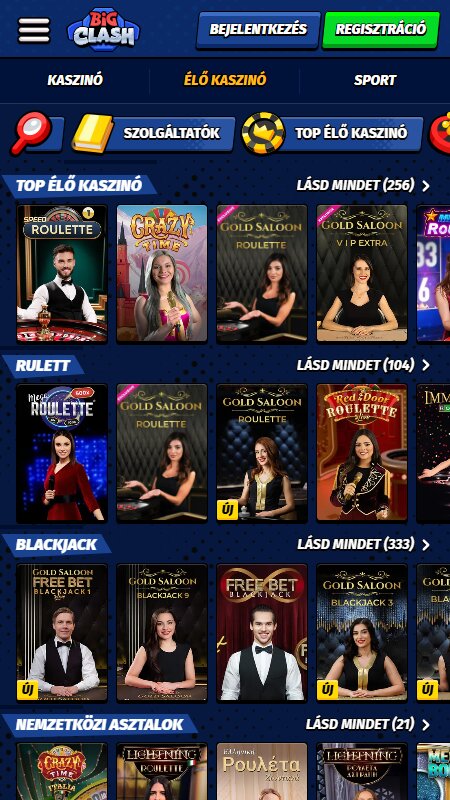 BigClash live casino games in Hungary