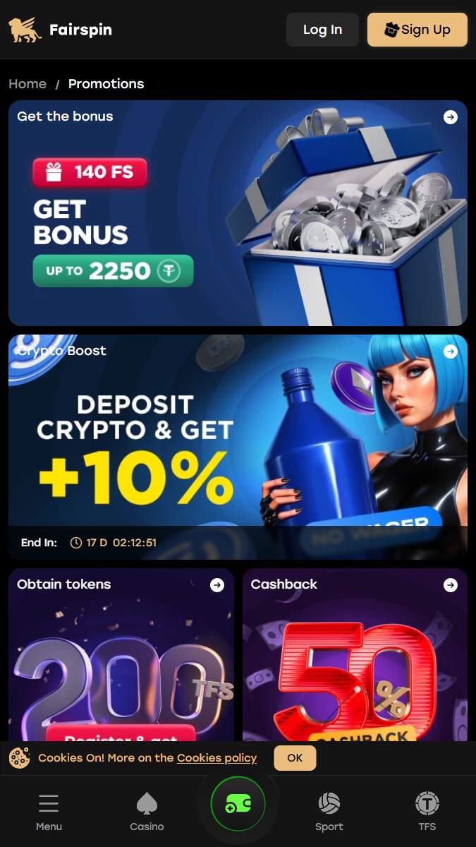 Fairspin Mobile Bonuses