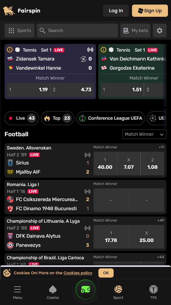 Fairspin Mobile Sports