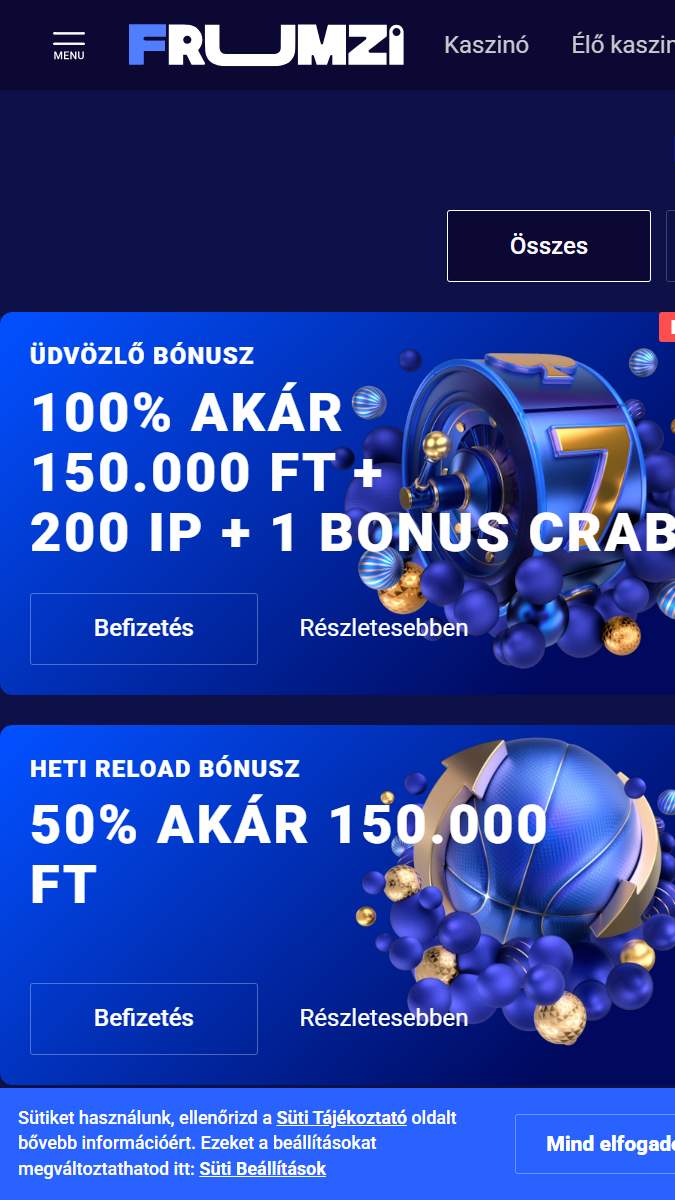 Frumzi Mobile Bonuses