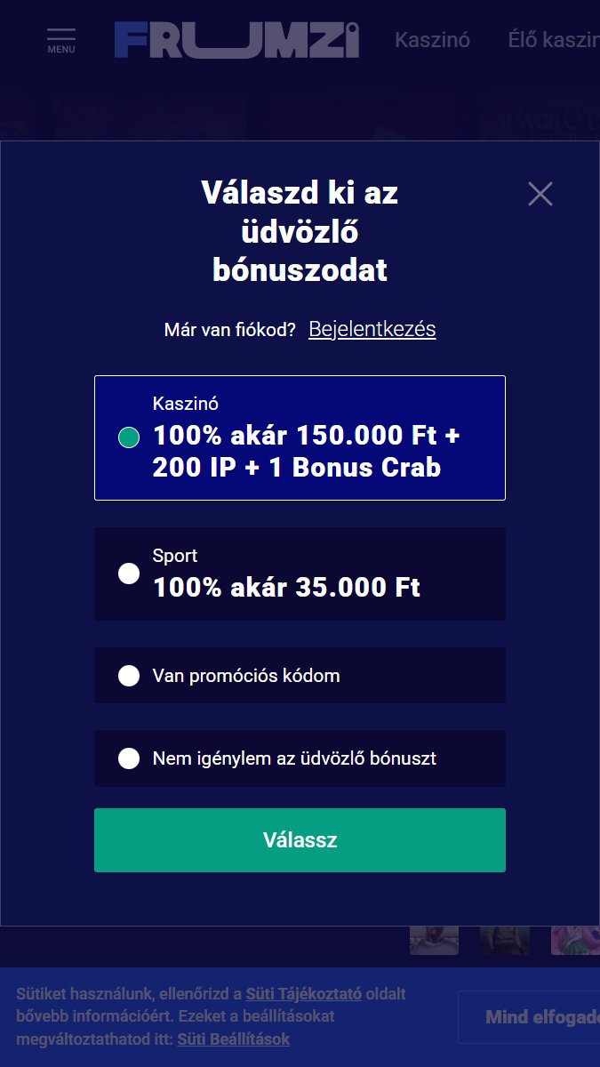 Frumzi Mobile Registration Page
