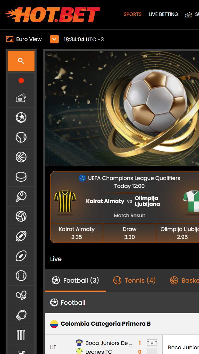 Hotbet Mobile Main