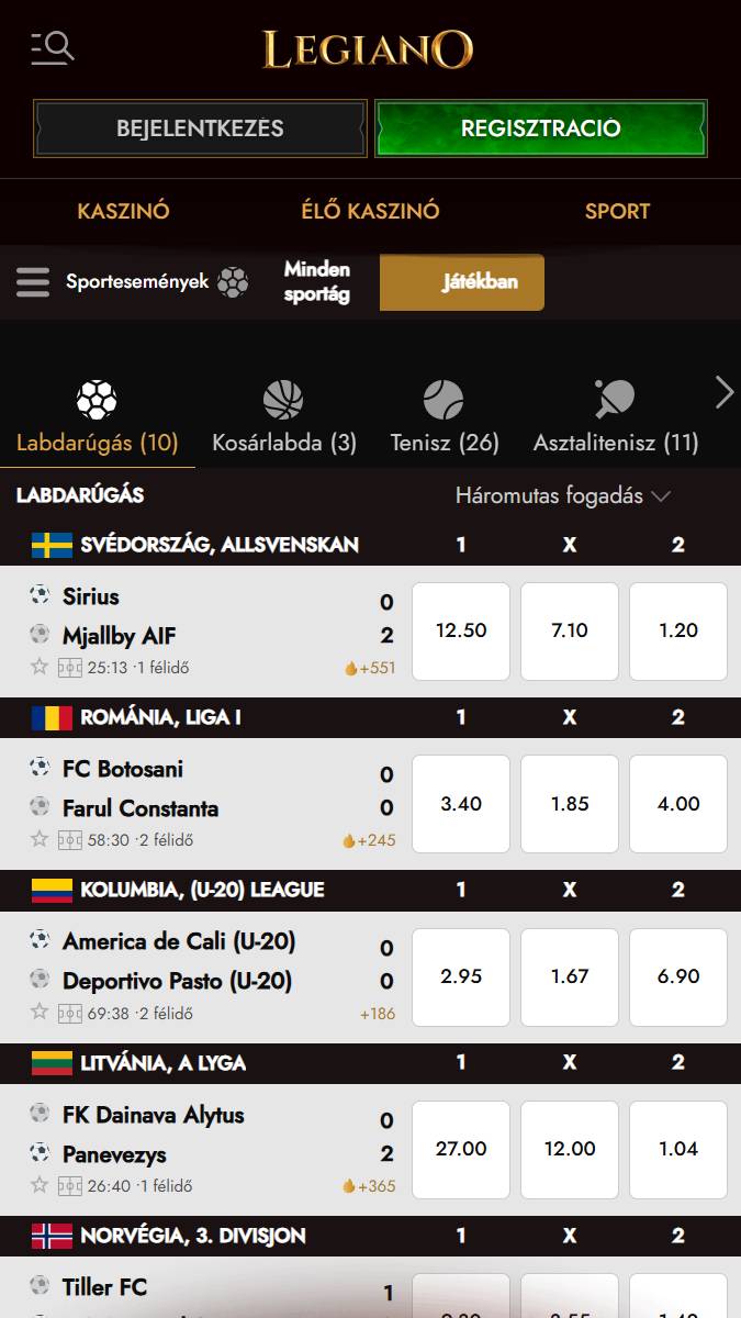Legiano Mobile Live