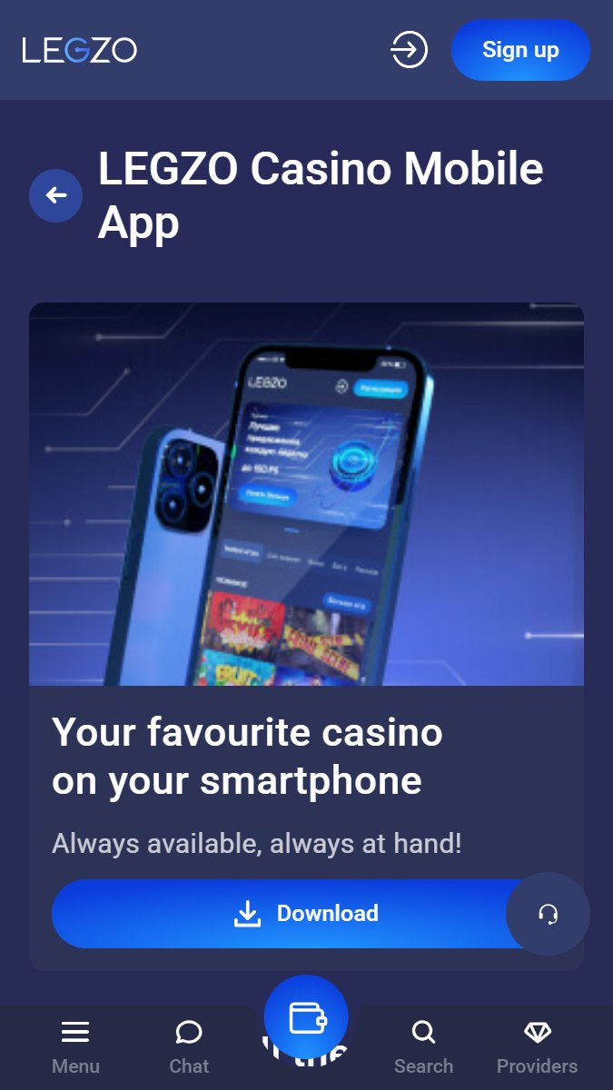 Legzo Mobile App Page