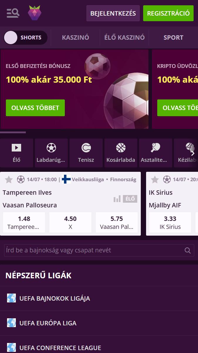 Malina Mobile Sports Page