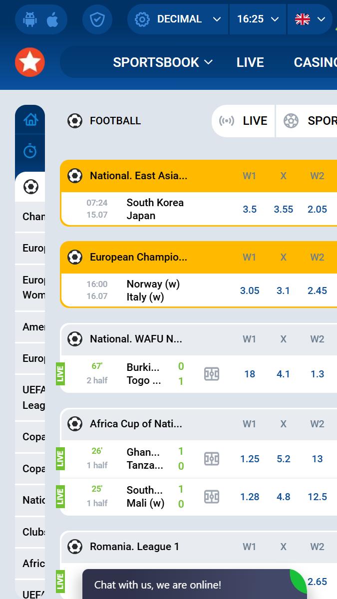 Mostbet Mobile Football