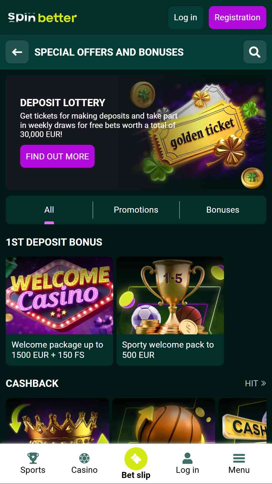 Spinbetter Mobile Bonuses