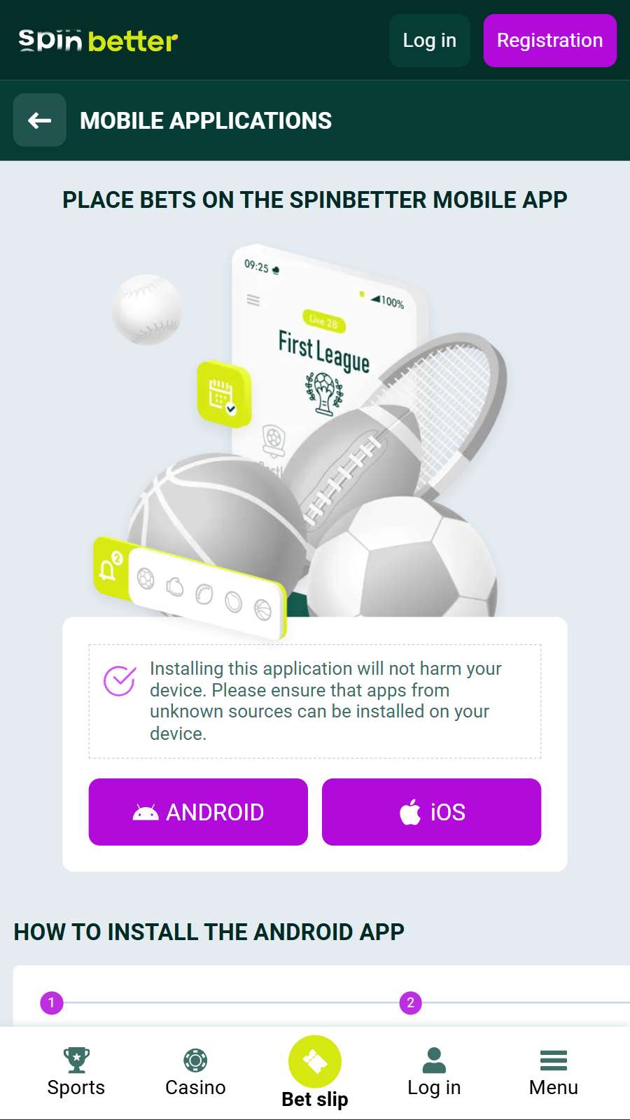 Spinbetter Mobile Version