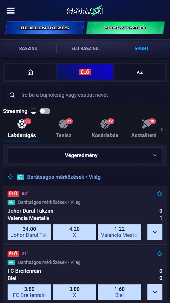 Sportaza Mobile Live