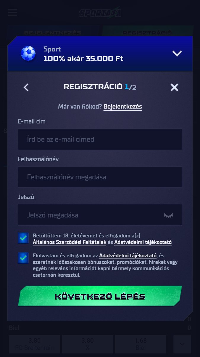 Sportaza Mobile Registration 2