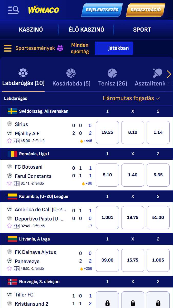 Wonaco Mobile Live