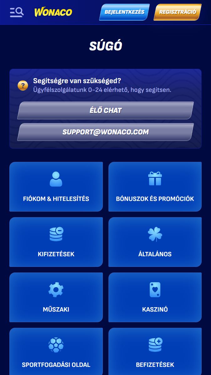 Wonaco Mobile Support