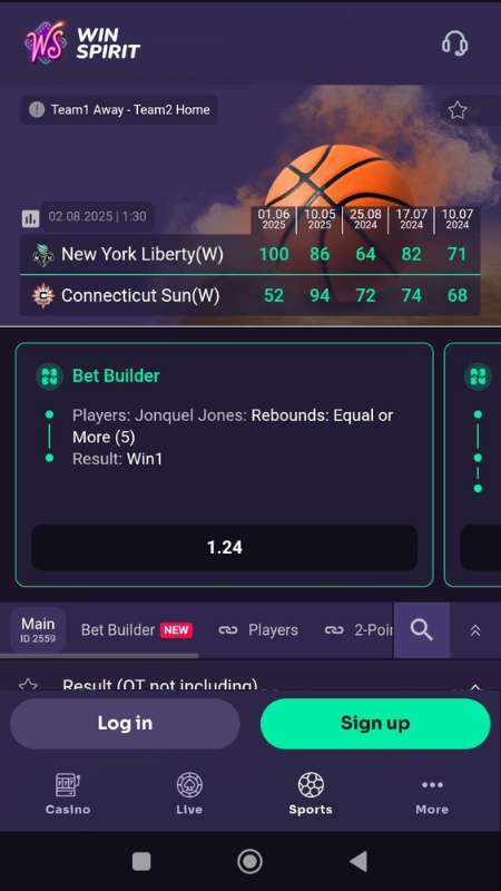 Winspirit bookmaker Sports betting