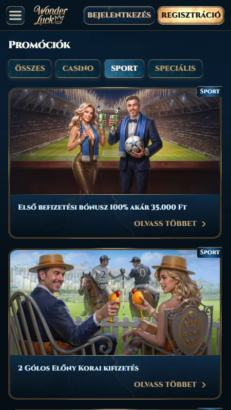 Wonderluck bukméker Bónuszok és promóciók